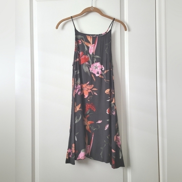 VANS Tropical Riger Lily Tank Dress Small Grey - Picture 1 of 5